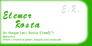 elemer rosta business card